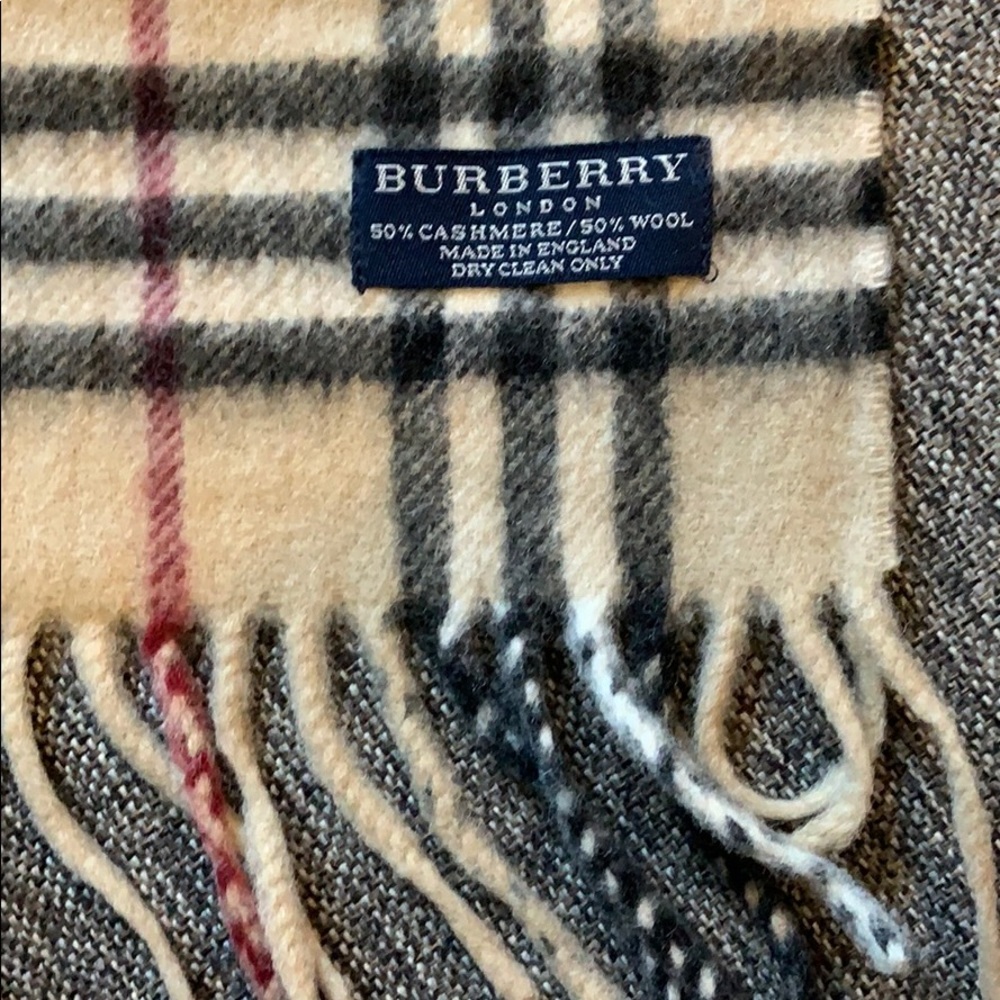 Burberry Tan Wool Cashmere Classic Plaid Check - Picture 4 of 4